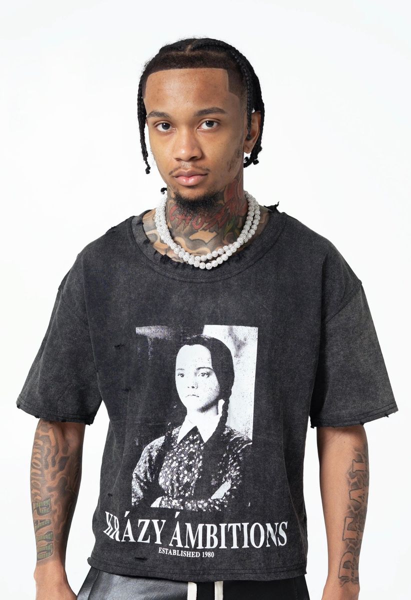 KRAZY AMBITIONS - Máison Black Tee