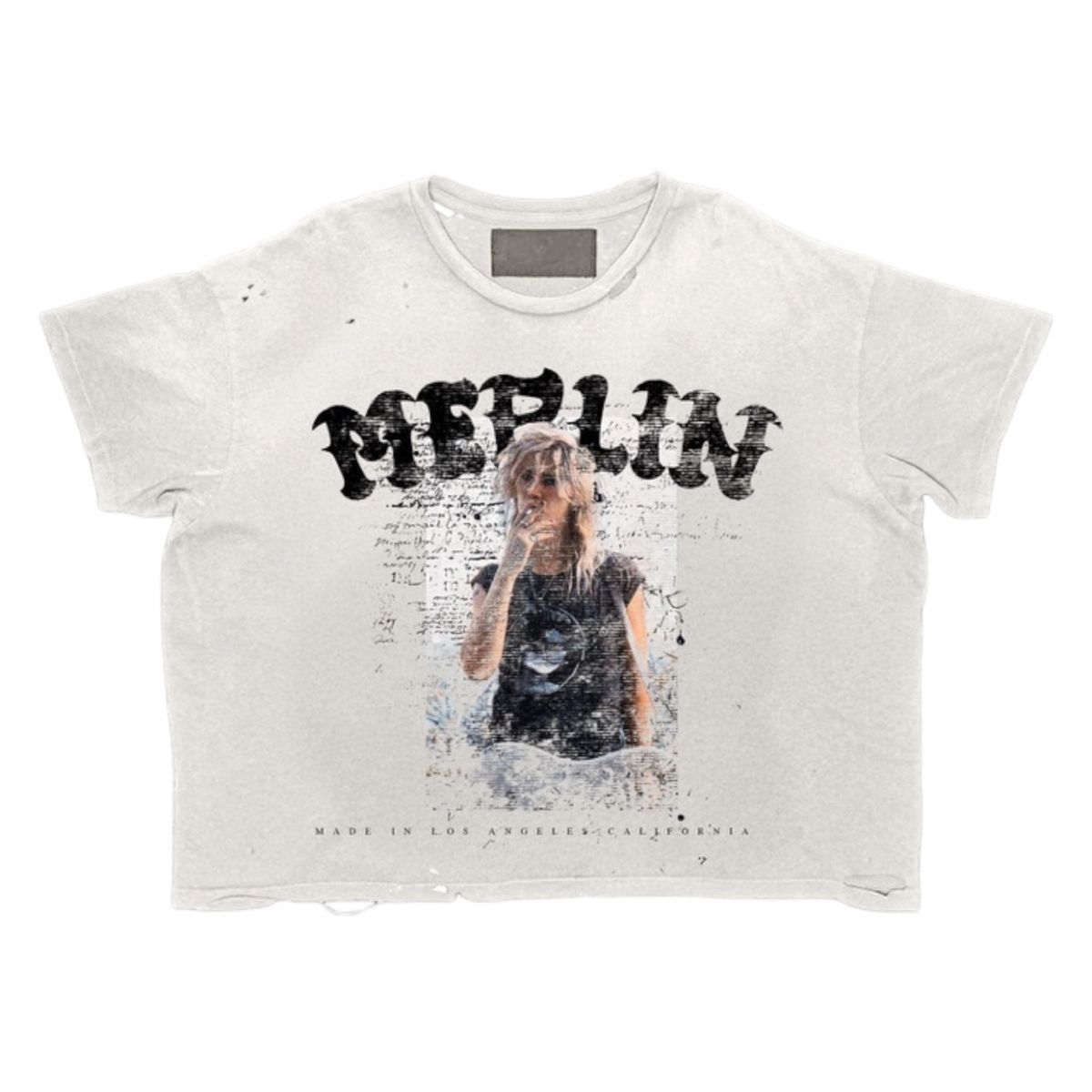 Merlin - Blonde Rock Tee - White
