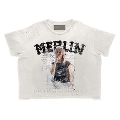 Merlin - Blonde Rock Tee - White