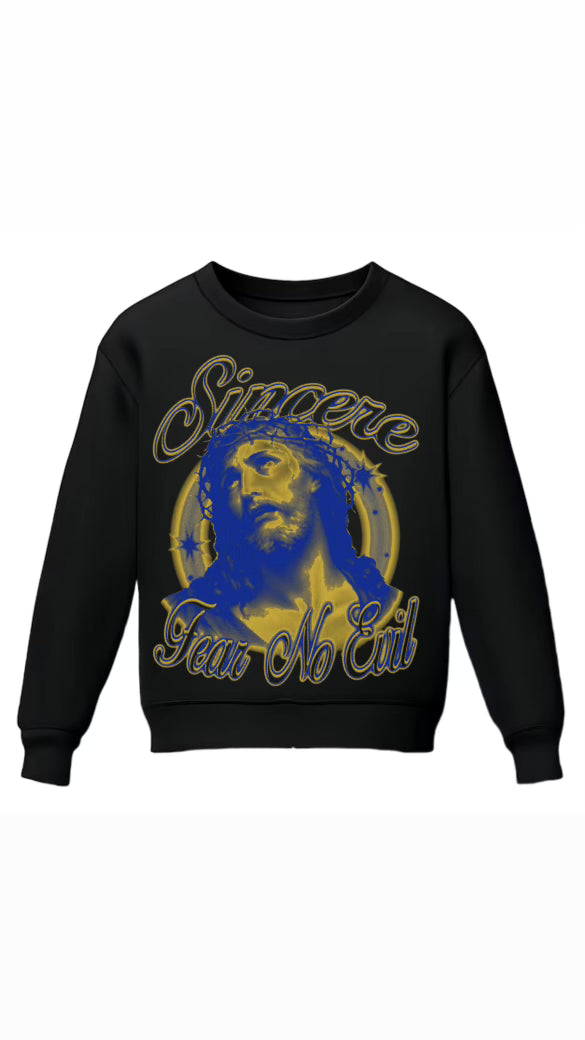 Sincere Studios Fear No Evil Black Sweatshirt