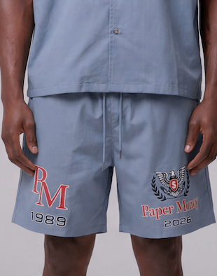 PAPER MONEY - GRAND PRIX SHORTS BLUE