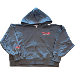 GARCIAGA HOODIE - DARK GREY/RED