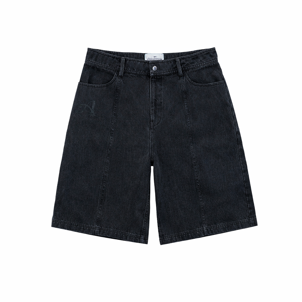 APPT - AURA SHORTS - BLACK DENIM SHORTS