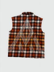 PM - RHINESTONE FLANNEL - ORANGE