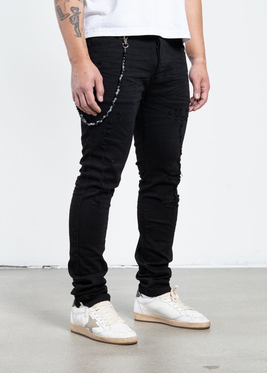 MIDNIGHT BLACK - DISTRESSED