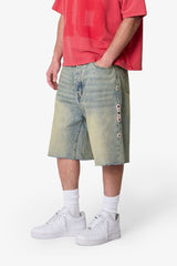 MNML - Baggy Mojave Denim Shorts - Blue