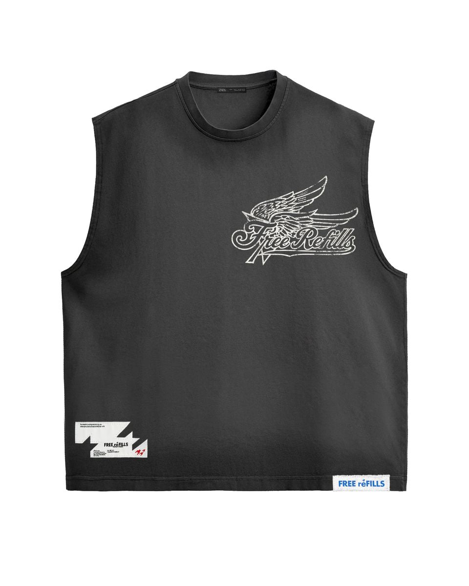 FREE REFILLS- SERVICE CUT OFF - BLACK