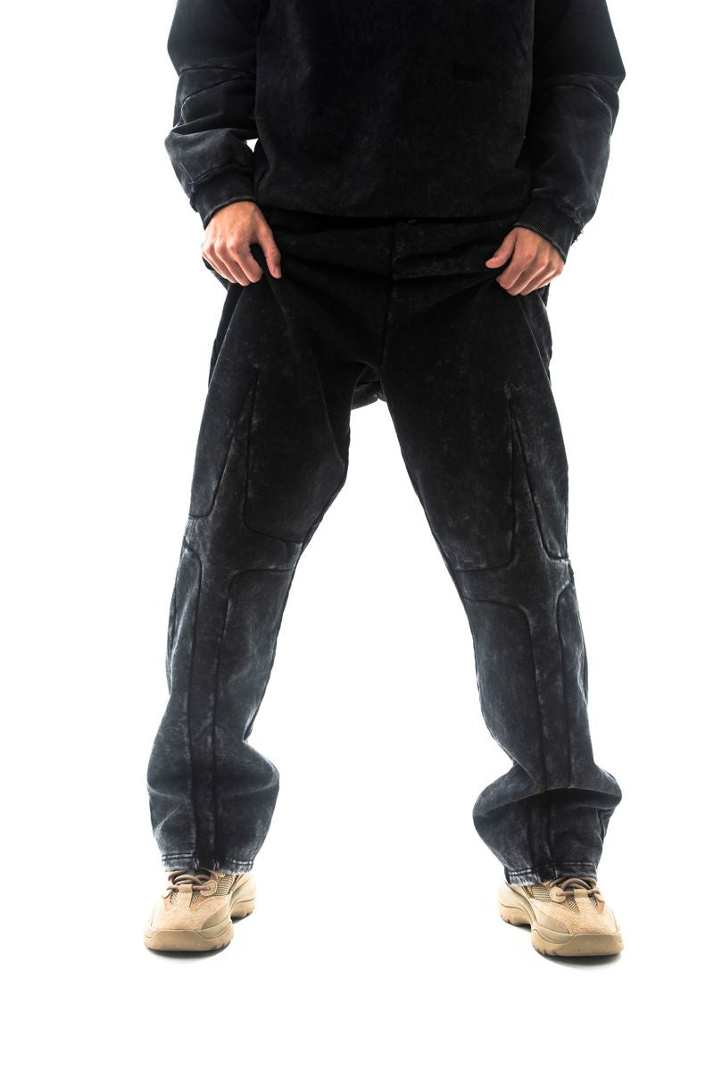 UNKNOWN - Garment-dyed heavyweight cotton fleece sweatpants
