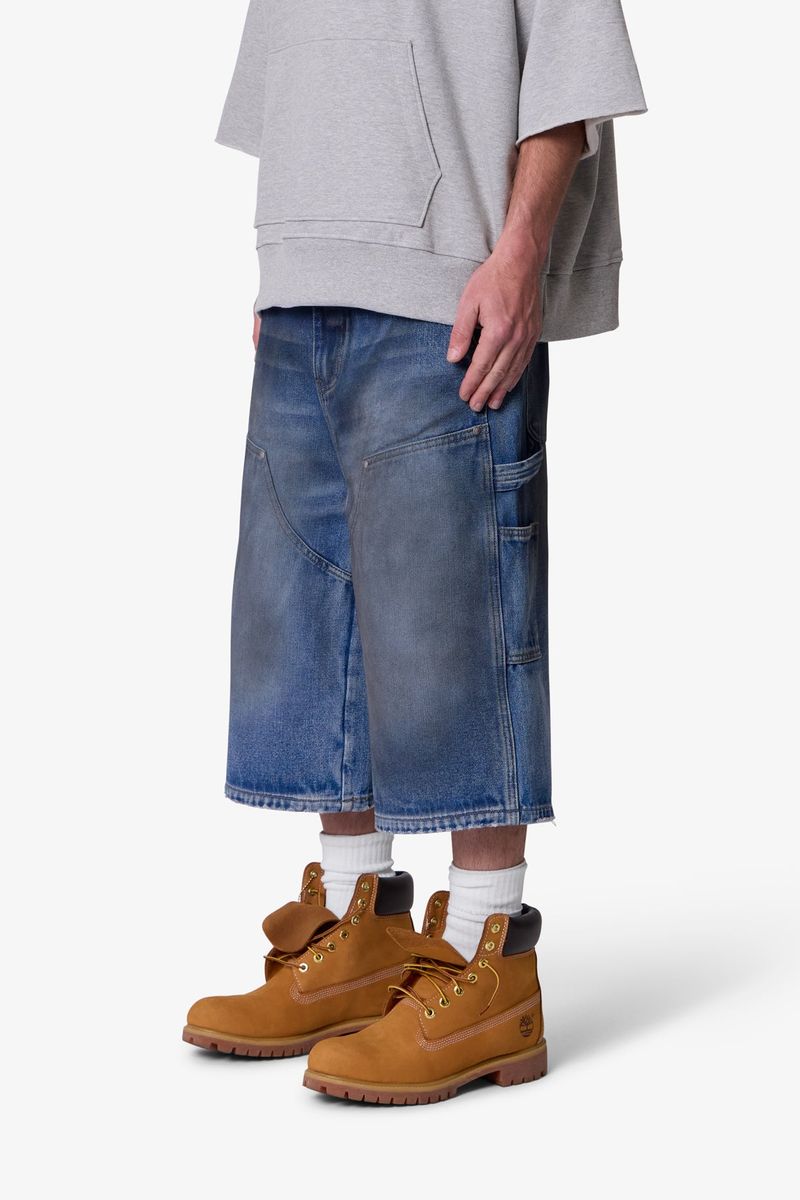 MNML - Ultra Baggy Carpenter Shorts - Washed Blue