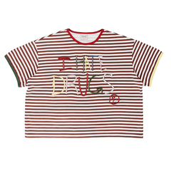 Syair Saihara - Brown “I Hate Drugs” Ringer Tee
