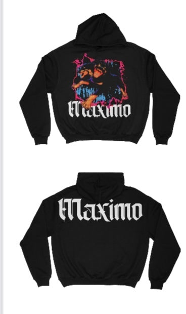 MAXIMO HOODIE - DOG - BLACK