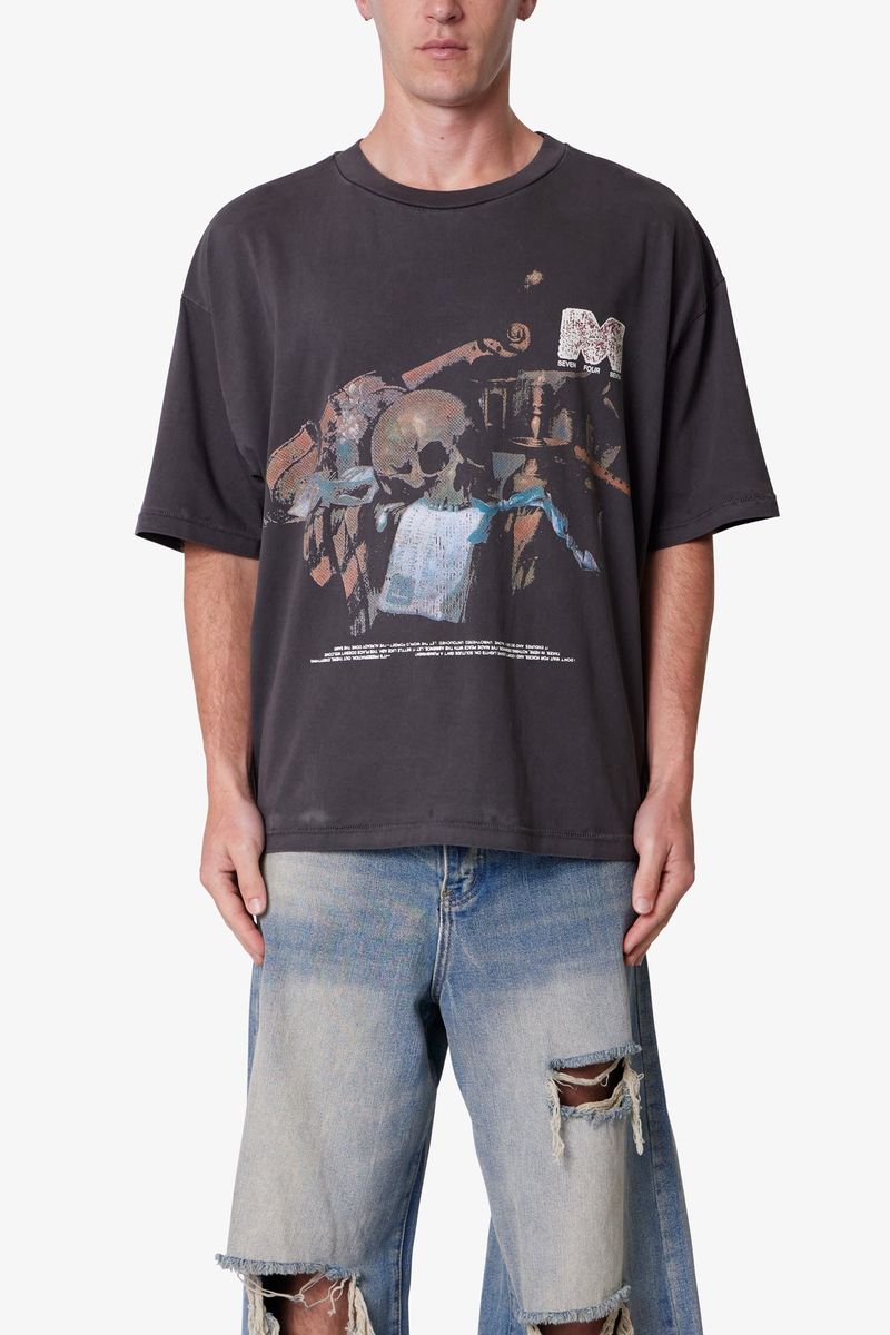 MNML - Still Life Printed Tee - Washed Black