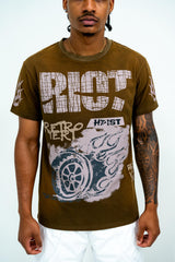 RETROVERT - Riot T-SHIRT - BROWN