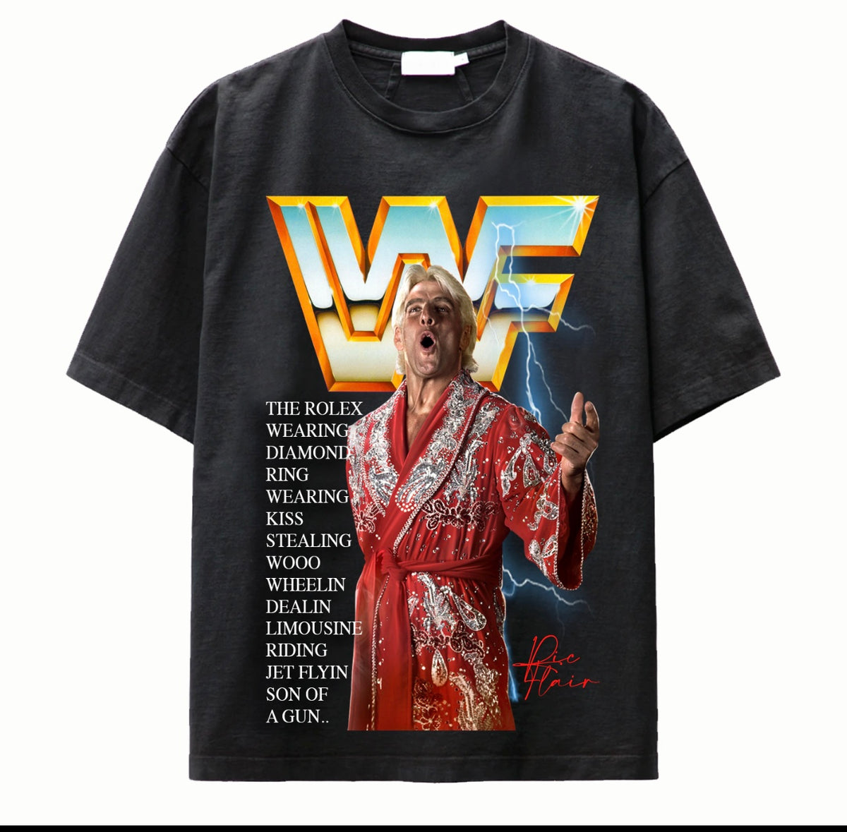 HERON COUTURE - RIC FLAIR T-SHIRT (BLACK)