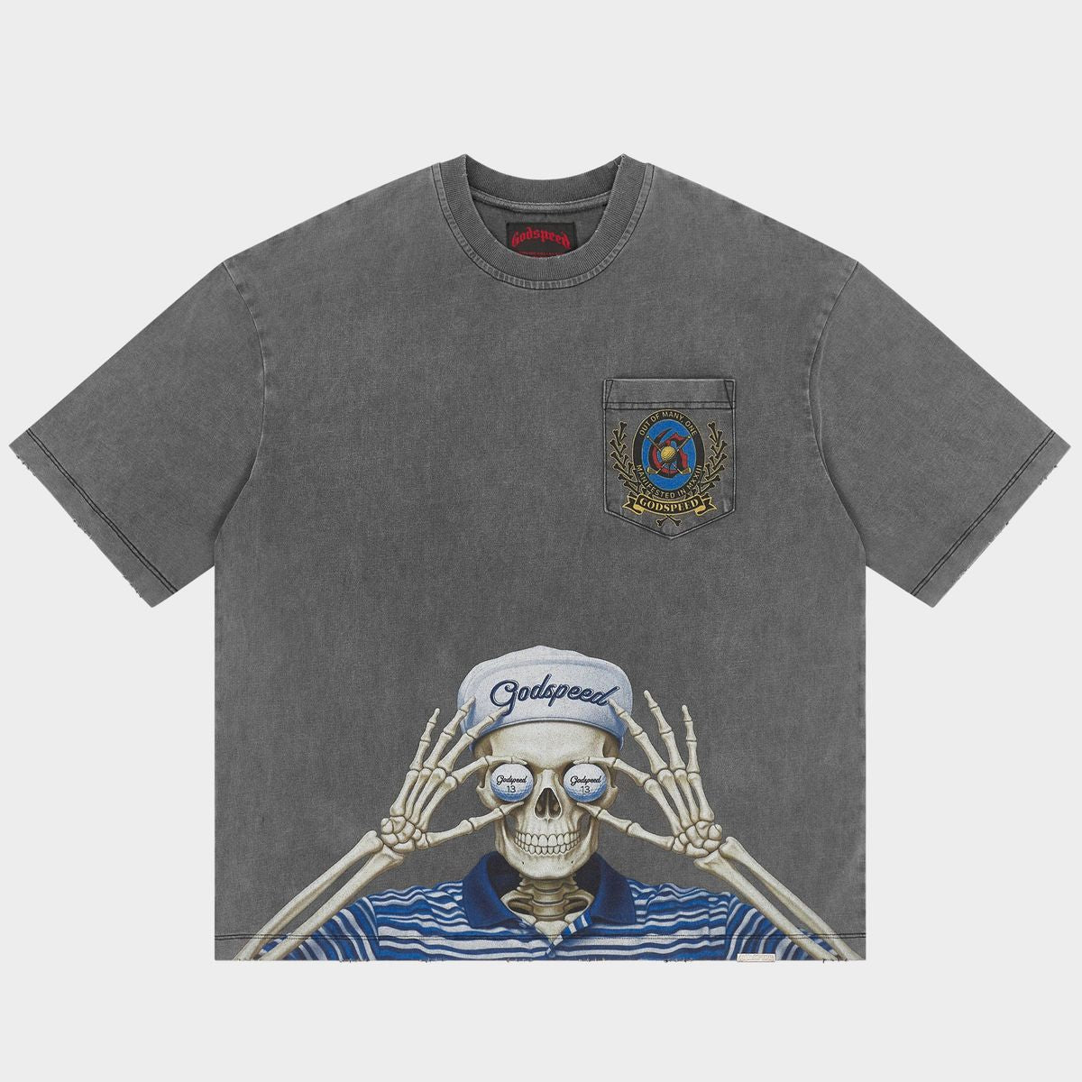 GODSPEED - Golf Days Pocket T-shirt (Grey Wash)
