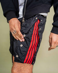 EPTM - SNAPPY TRACK SHORTS -BLACK