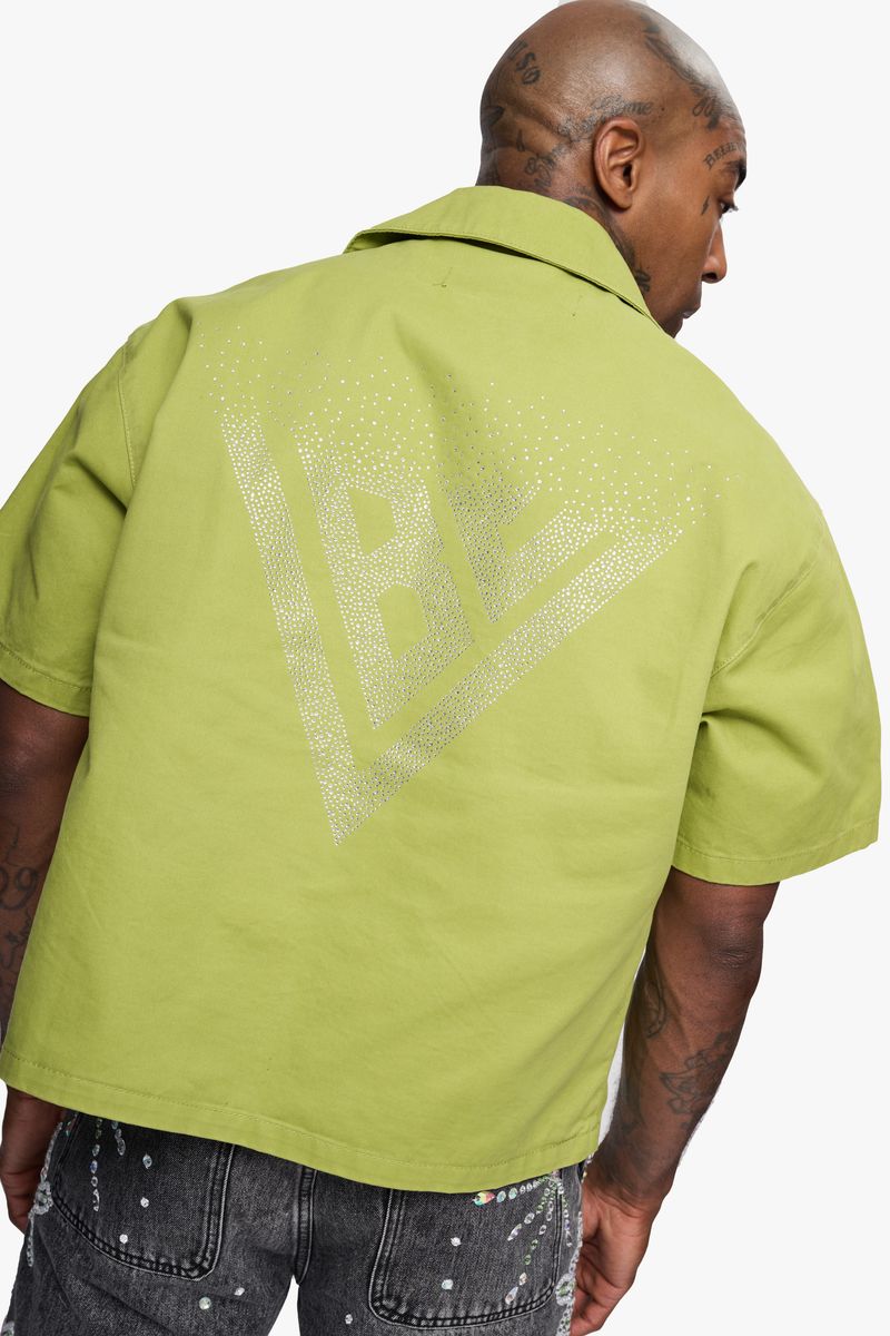 VALABASAS - SHINE" BUTTON DOWN - GREEN