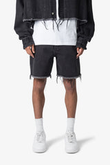 MNML - Frayed Denim Shorts - Washed