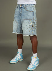 Politics Shorts - Maud - Blue Wash