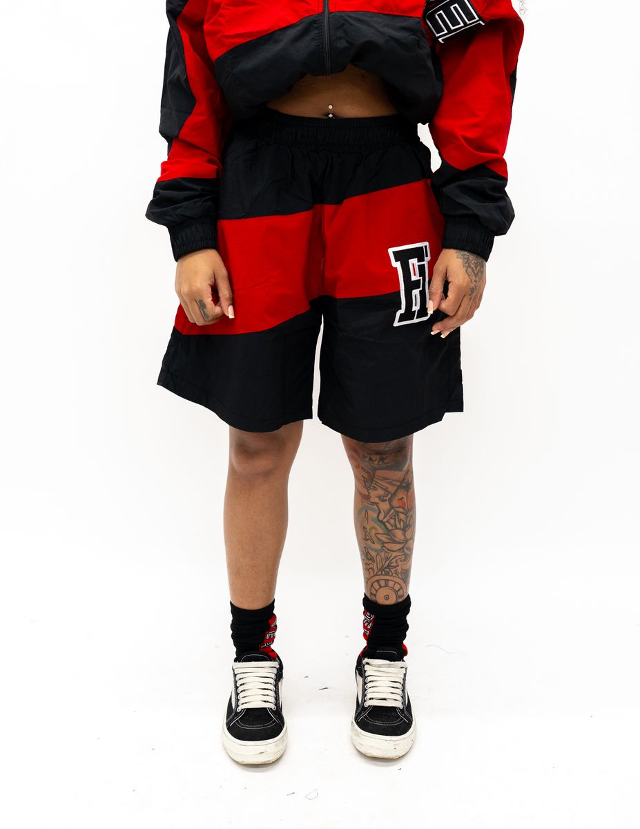 Forever Hungry - Windbreaker Short BLACK/RED