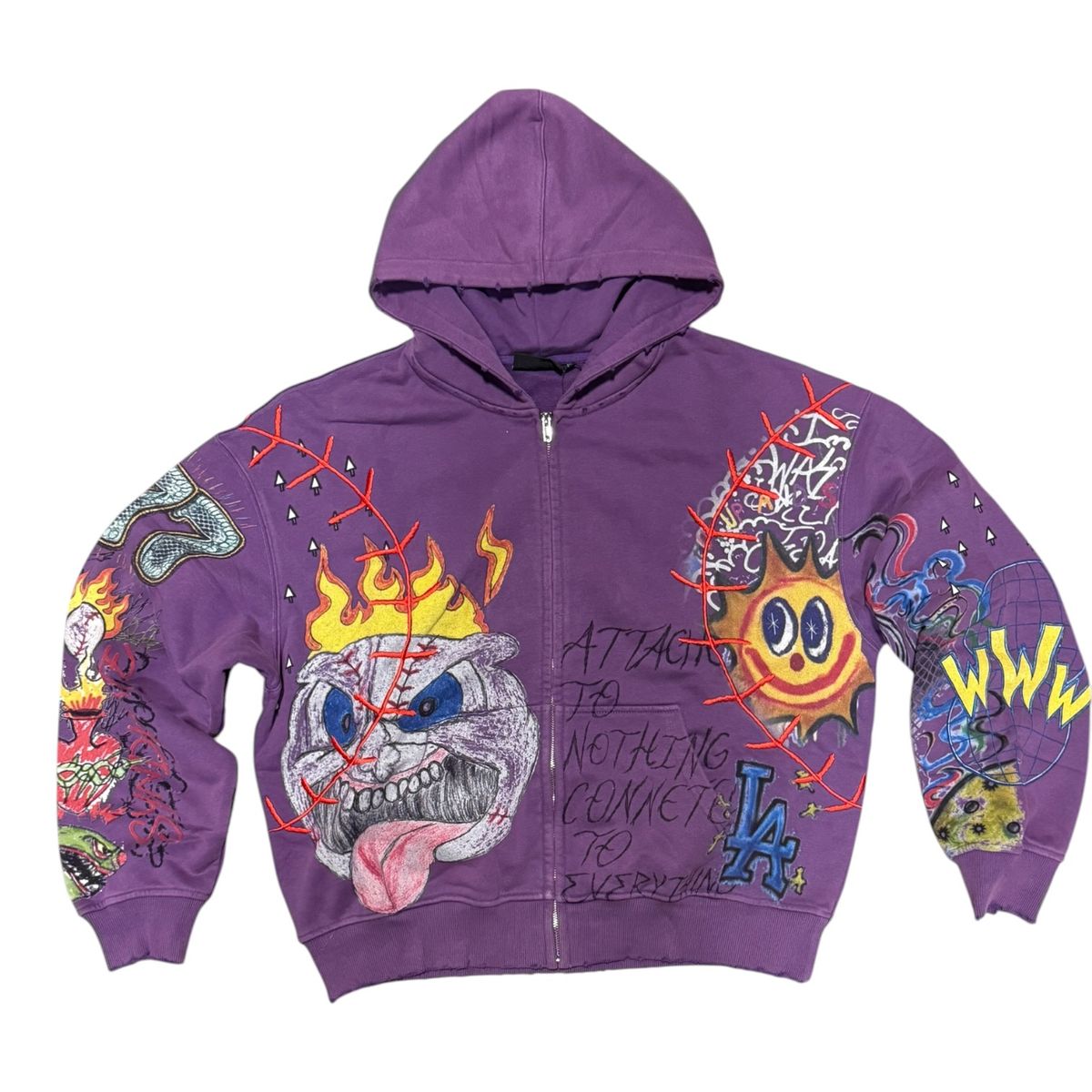 SYNDICATE- Attached" Zip Up Purple