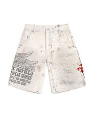 Free Refills - SERVICE GRUNGE CARPENTER SHORTS - CREAM