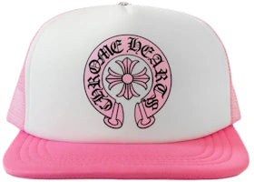 Chrome Hearts Matty Boy Sex Records Horse Shoe Trucker Hat Pink/White (JW)