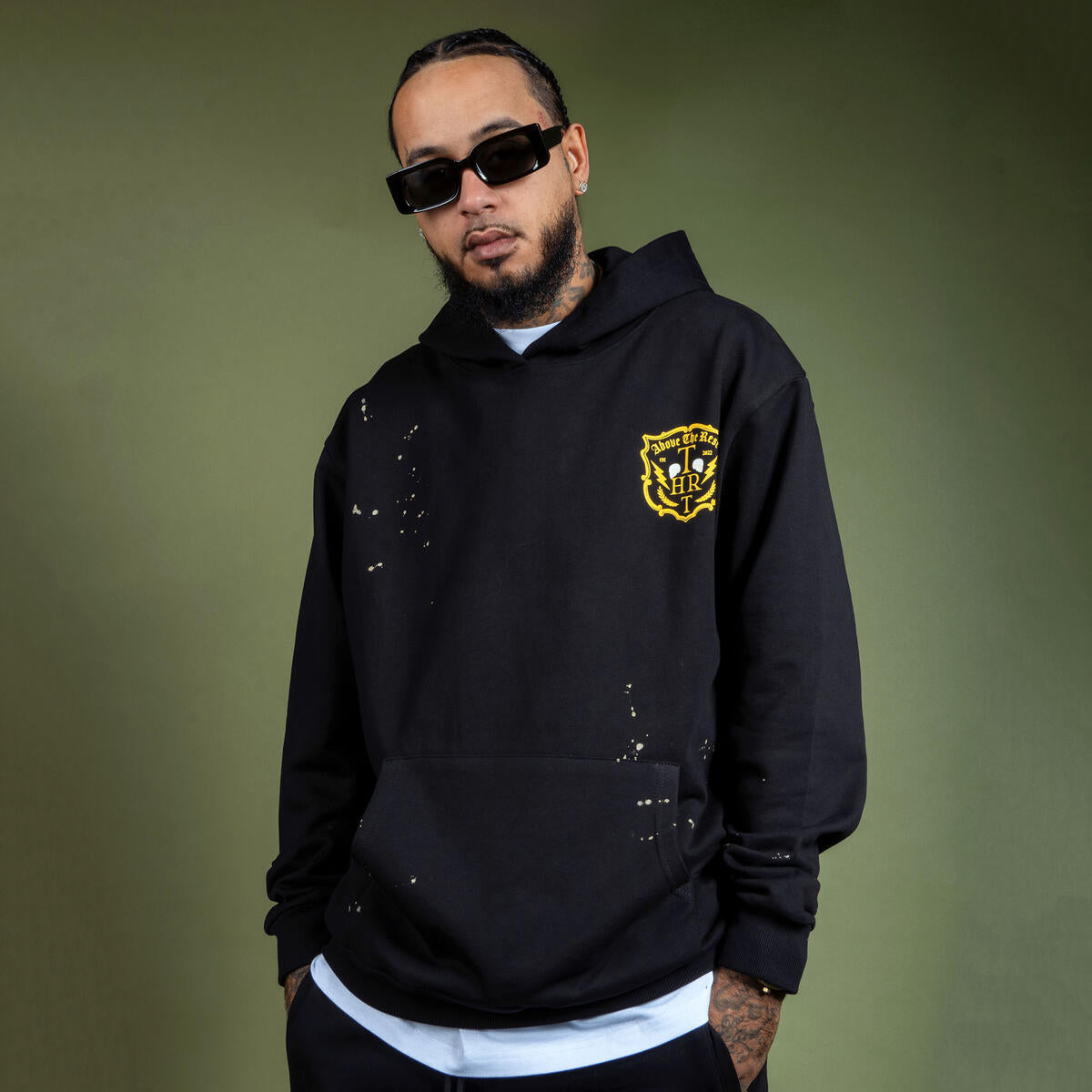 THRT - ABOVE THE REST MINERAL HOODIE - BLACK