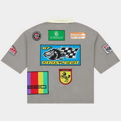 GODSPEED - Grc Quarter Zip Short Sleeve Polo - Grey