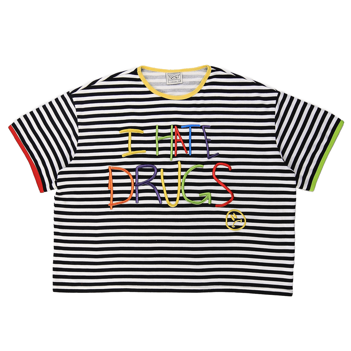Syair Saihara - Black “I Hate Drugs” Ringer Tee