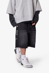 MNML - Baggy Mojave Denim Shorts - Black