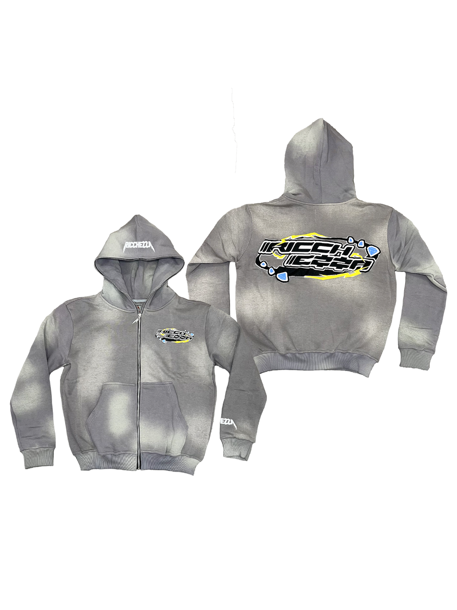 RICHEEZA CLOUDED ZIP UP HOODIE