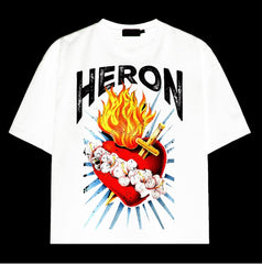 HERON COUTURE - SACRED HEART T-SHIRT (WHITE)