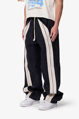 MNML - Ultra Baggy Stripe Twill Pants - Black