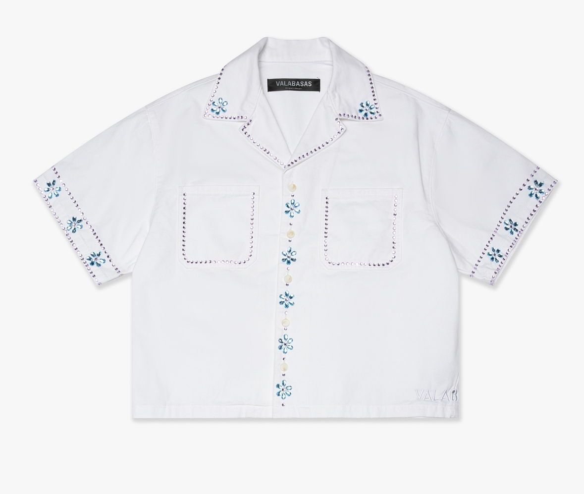 VALABASAS - UNDER PRESSURE" BUTTON DOWN - WHITE