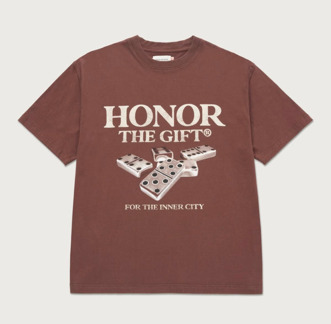 HONOR THE GIFT - DOMINOS TEE - BROWN