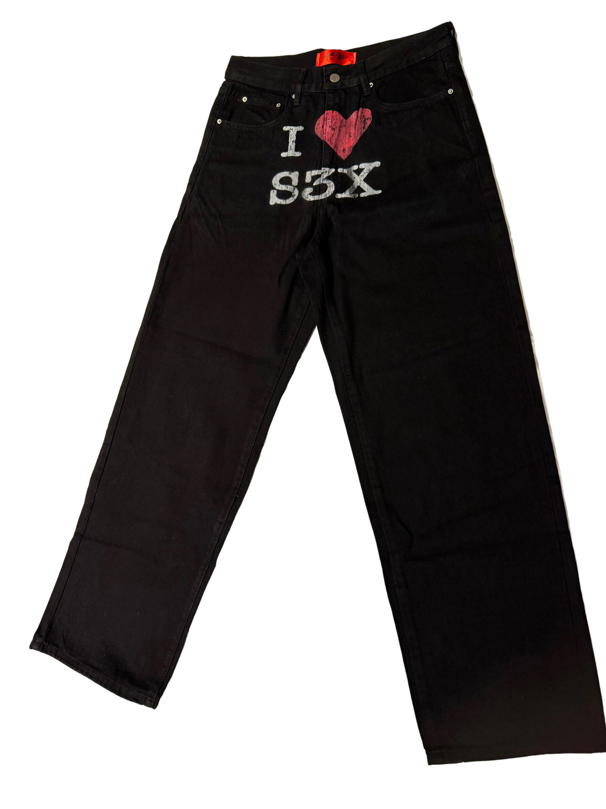 AV3RI - I LOVE SEX DENIM - BLACK