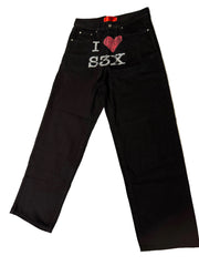 AV3RI - I LOVE SEX DENIM - BLACK