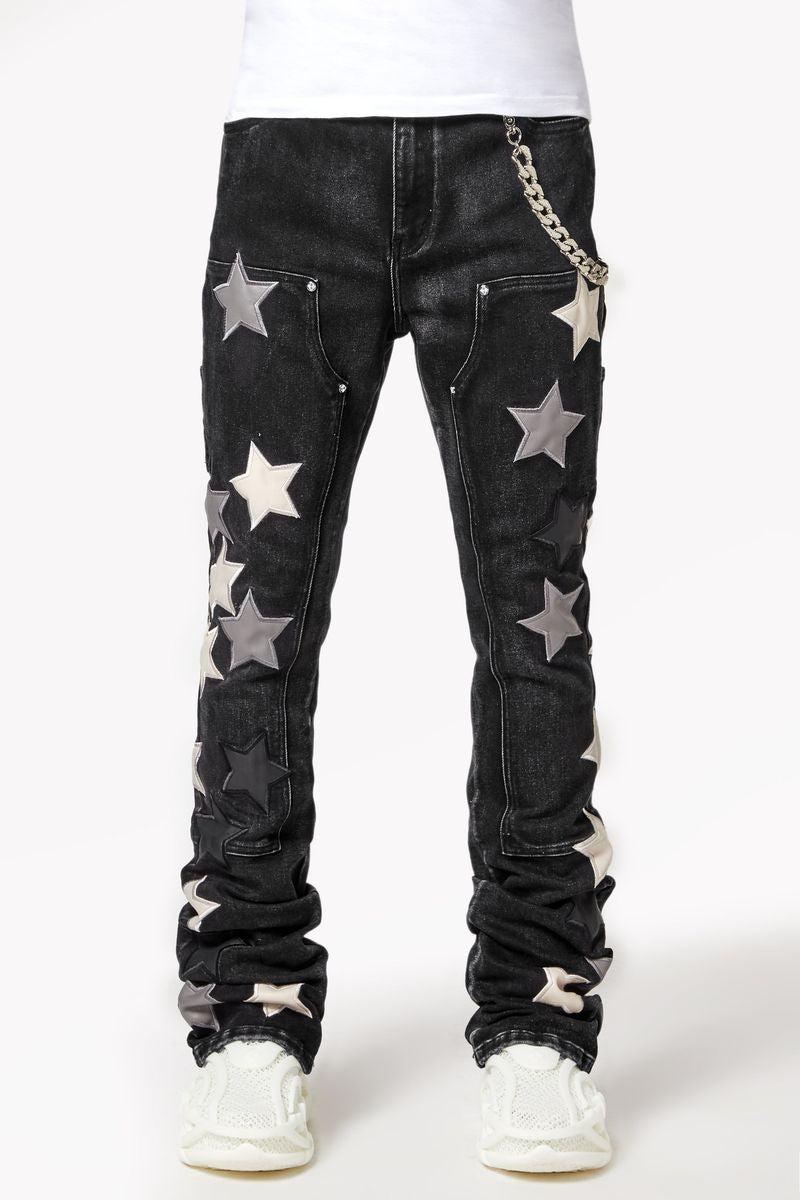 GUAPI - Obsidian Black Vintage Stars Denim
