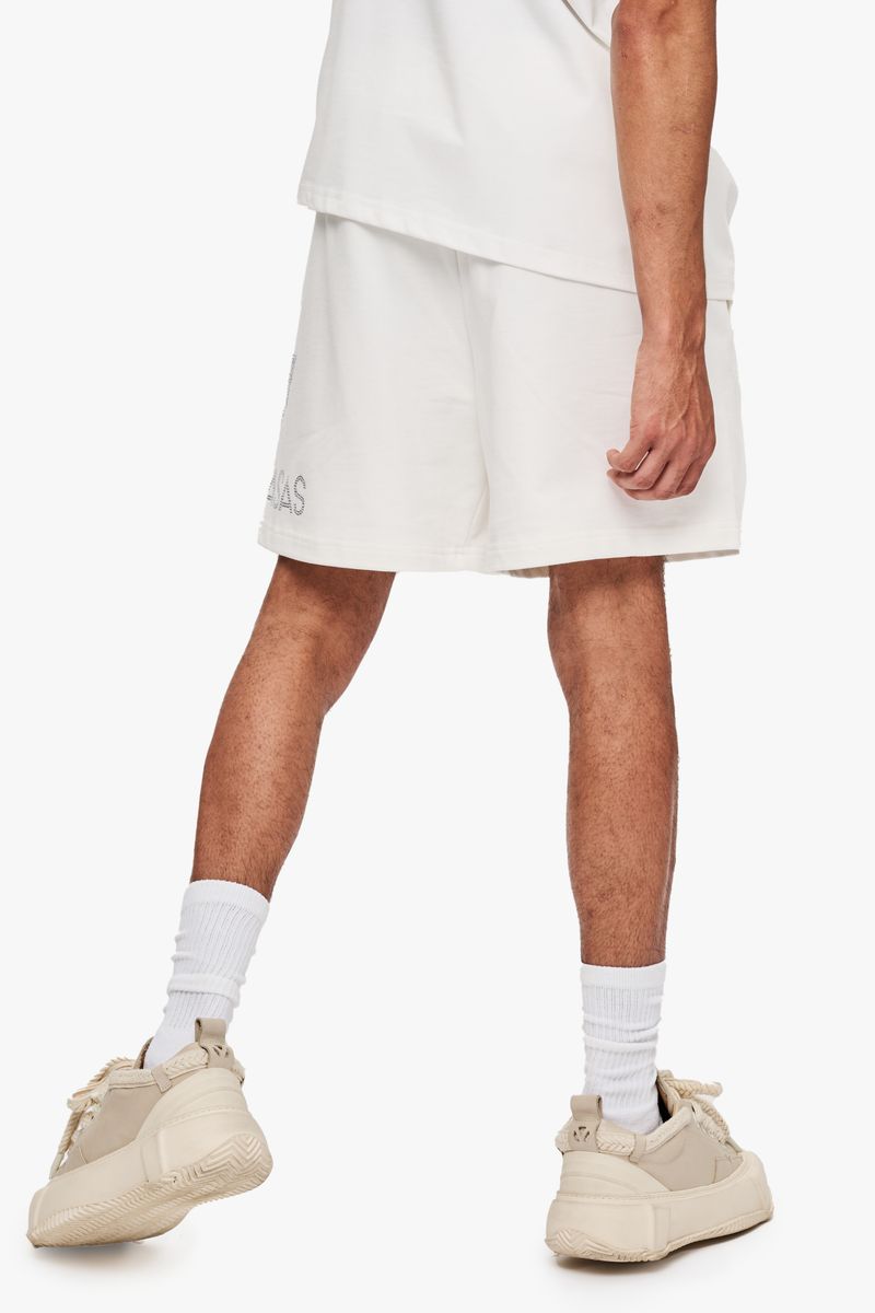 VALABASAS - DUNYA" FLEECE SHORTS WHITE