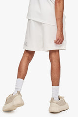 VALABASAS - DUNYA" FLEECE SHORTS WHITE