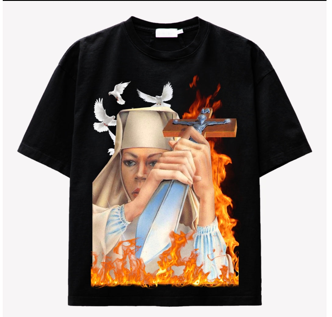 HERON COUTURE - NUN WARRIOR T-SHIRT