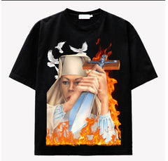 HERON COUTURE - NUN WARRIOR T-SHIRT