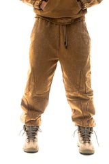 UNKNOWN- Garment-dyed heavyweight jogger - Brown