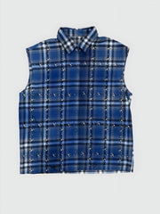PM - RHINESTONE FLANNEL - BLUE