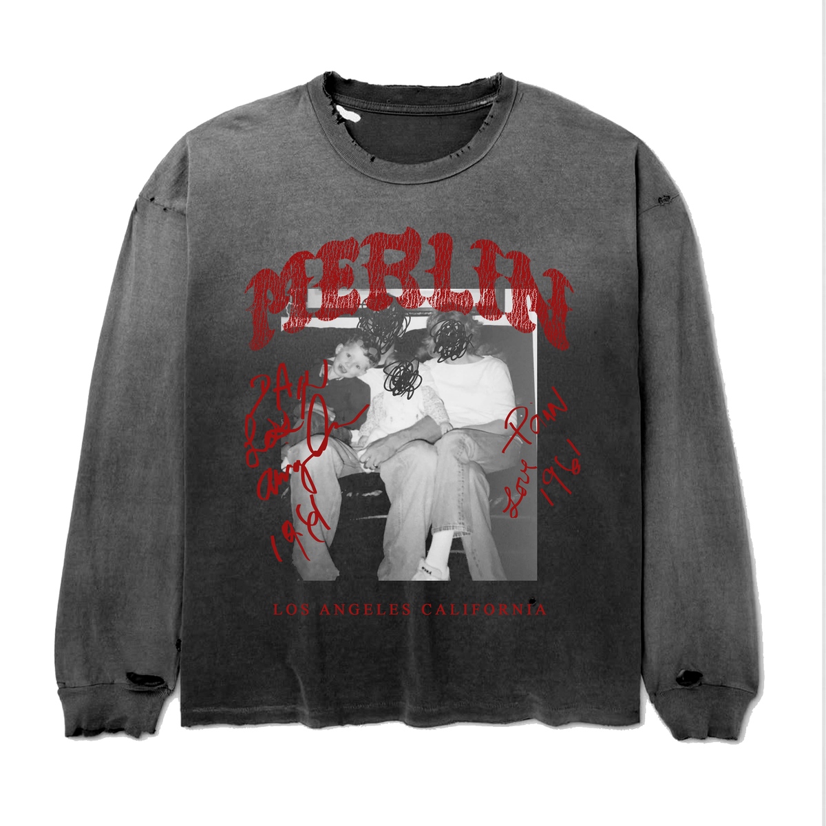 MERLINS FATHER - No Face Longsleeve Tee