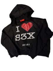 AV3RI - I LOVE SEX HOODIE - BLACK