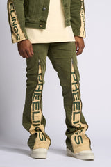PHEELINGS - METAMORPHOSIS" DENIM JEAN  - OLIVE