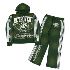 RETROVERT - DESTRUCTION JOGGER GREEN