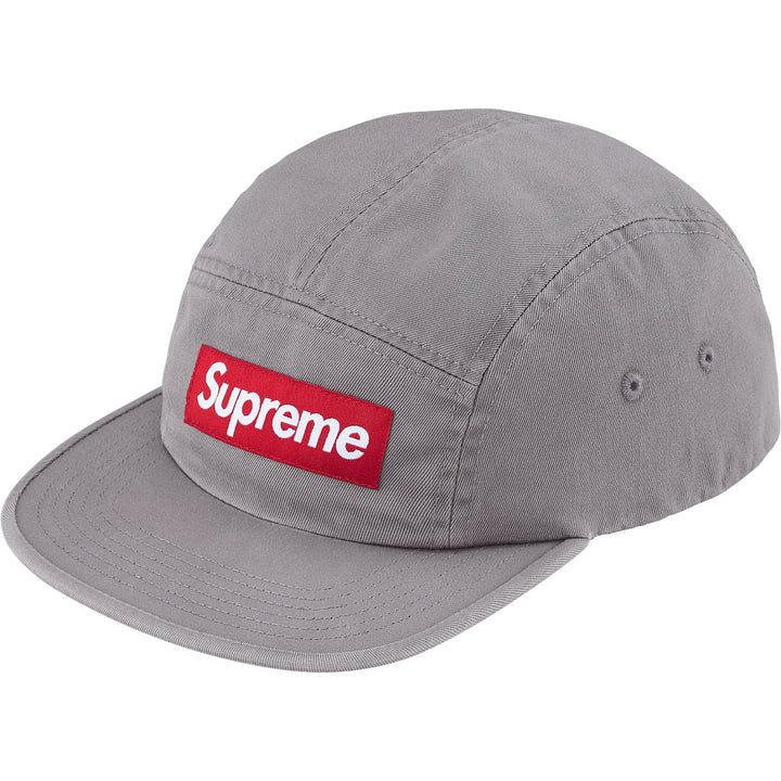 Supreme Washed Chino Twill Camp Cap (SS26) Grey (KH)